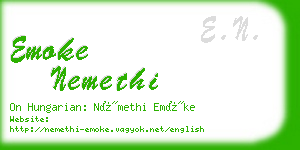 emoke nemethi business card